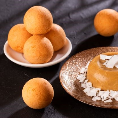 Colombian Bunuelos and Natilla