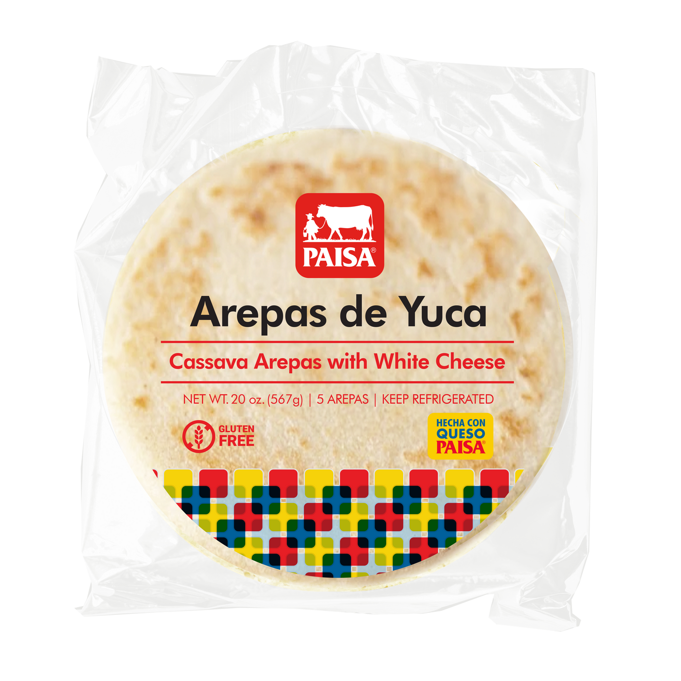 Cassava Arepa with White Cheese - Arepa de Yuca con Queso Blanco