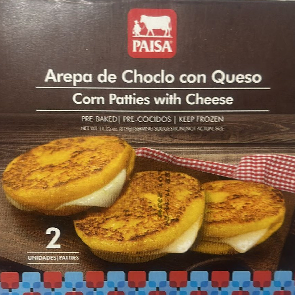 Arepa de Chclo con queso - Sweet corn cornmeal cake filled with cheese