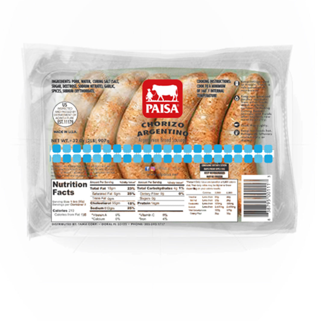 Argentinian Style Chorizo in their package