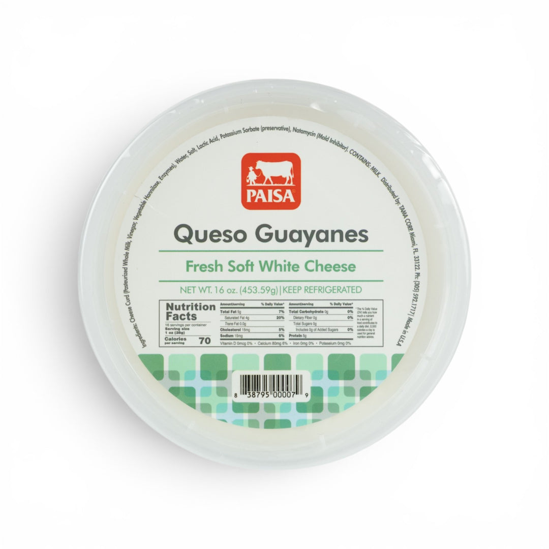 Queso Guayanés – Venezuelan Soft White Cheese, 16 oz