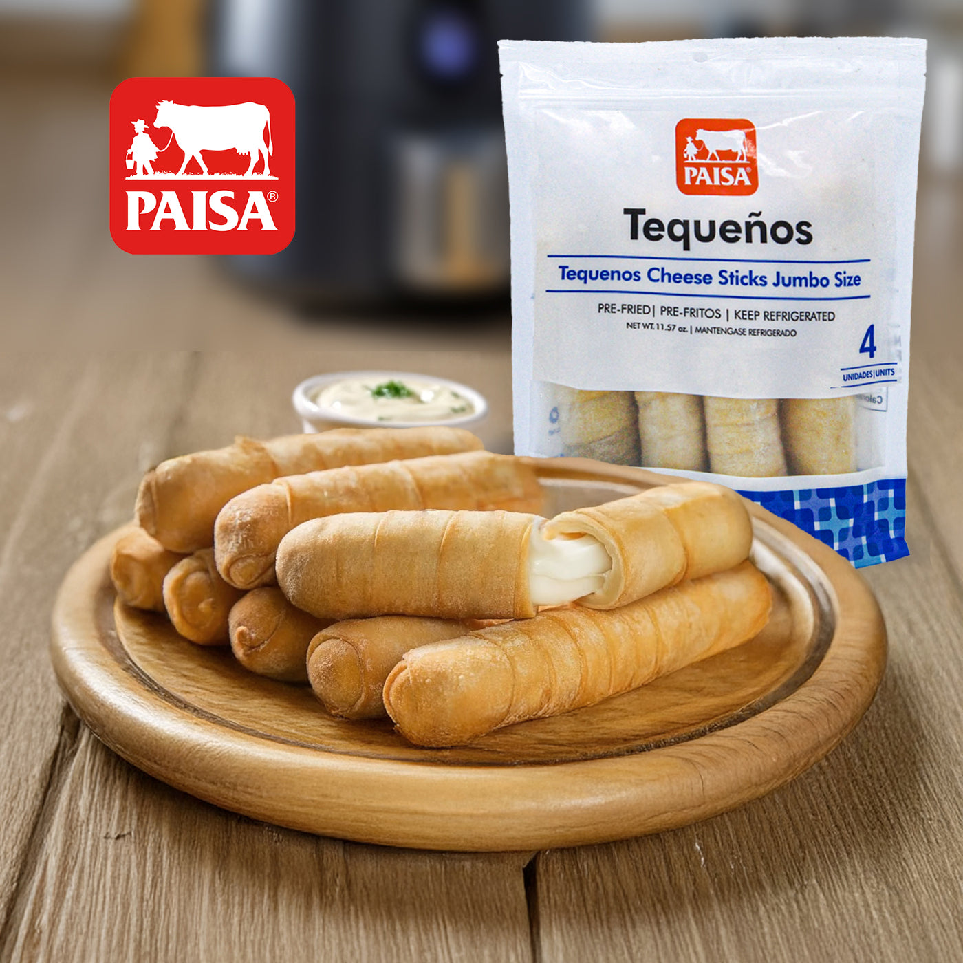 Paisa Jumbo Cheese Tequenos 4U - Paisa Tequenos de Queso Jumbo 4U