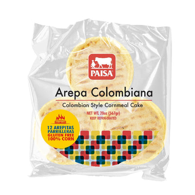 Arepas Colombianas  still sealed in its packaging, ready for use
