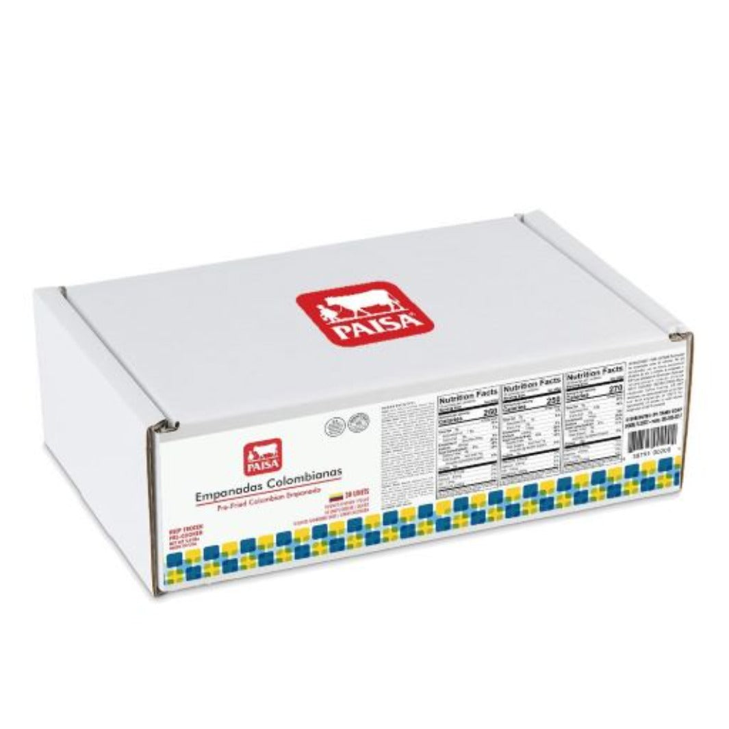 Assorted Colombian Empanadas  still sealed in their box, ready for use