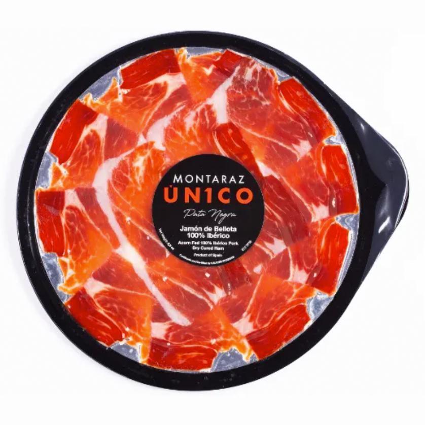 Jamon Pata Negra Rebanado en Bandeja - 100% Acorn Fed Ham Pre Sliced Platter (2.5 oz).