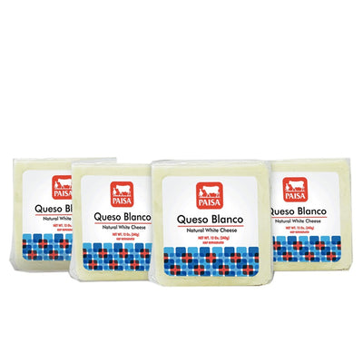 Queso Blanco Paisa - White Cheese 12oz (4 pack).