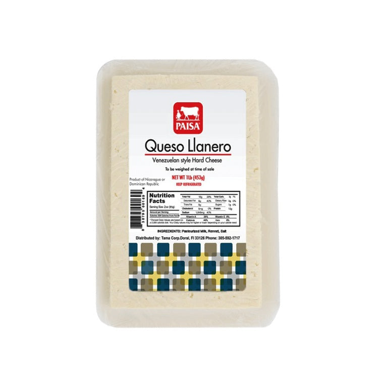 Queso Llanero Porcion - Venezuelan Style Hard Cheese.